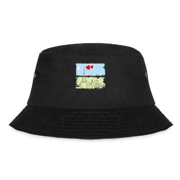 Paris Eiffelturm Frankreich Baguette Stadt Liebe - Bucket Hat - Schwarz - Vorne - Lela (165cm)