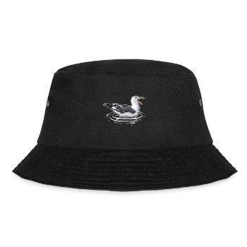 Screaming Seagull Sea Birds Birder - Bucket Hat - black - Front - Lela (165cm)