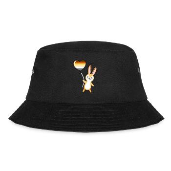 Hase Herzballon Gay Bear Pride - Bucket Hat - Schwarz - Vorne - Lela (165cm)