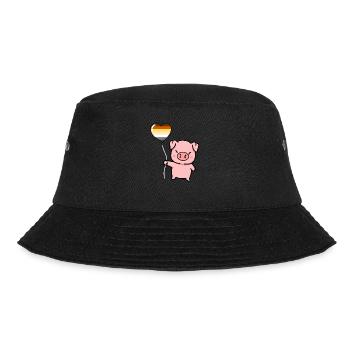 Schwein Herzballon Gay Bear Pride - Bucket Hat - Schwarz - Vorne - Lela (165cm)