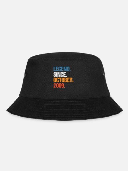 Legend Since Oktober 2009 Geburtstag - Bucket Hat - Schwarz