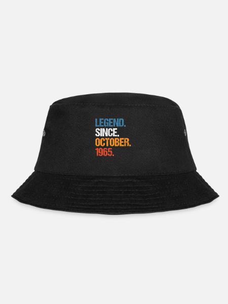 Legend Since October 1965 Birthday - Bucket Hat - black