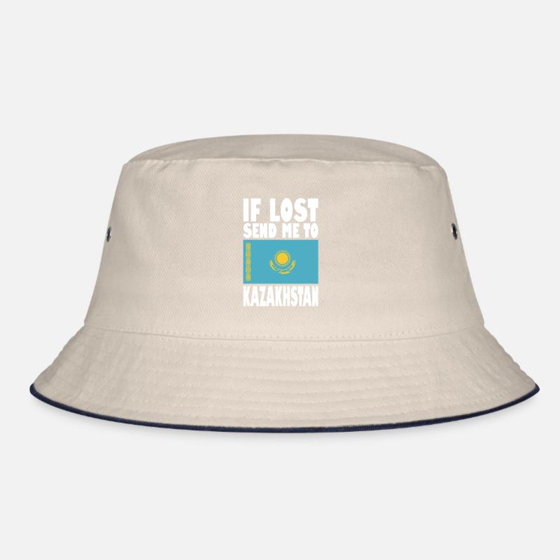 Kasachstan Flagge Spruch Bucket Hat