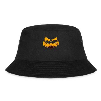 Creepy Pumpkin Jack O Lantern Face Halloween - Bucket Hat - black - Front - Lela (165cm)