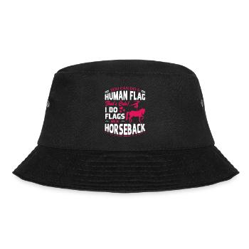 Voltigieren I Do Flags on a Horseback - Bucket Hat - Schwarz - Vorne - Lela (165cm)