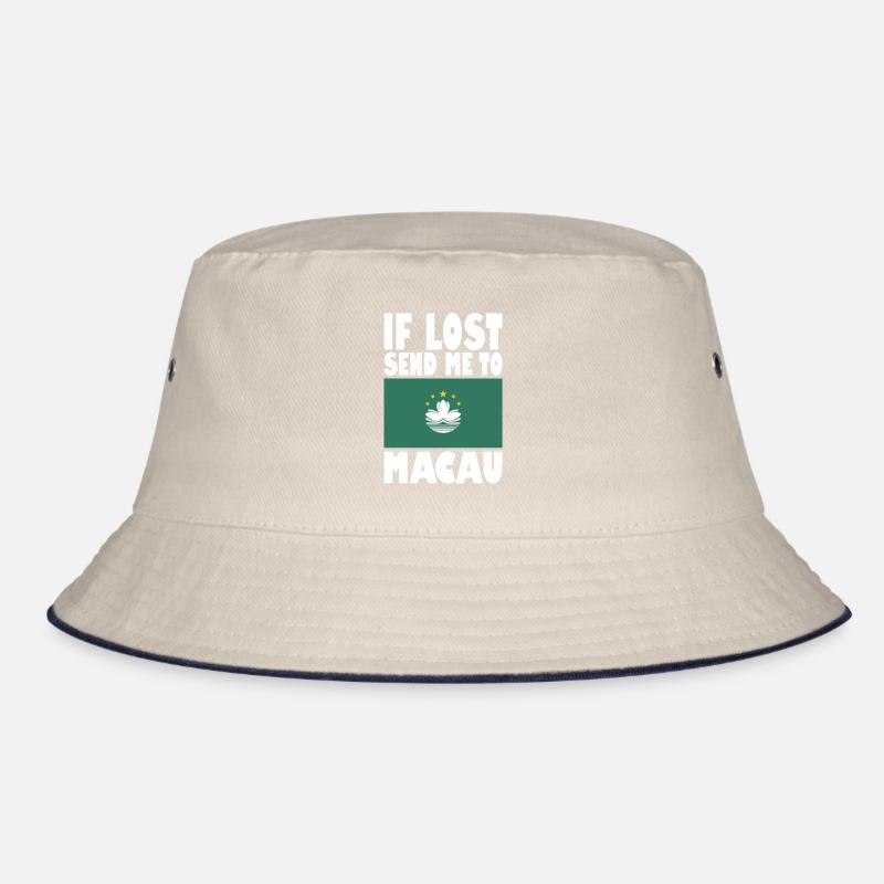 Macau Flagge Spruch Bucket Hat