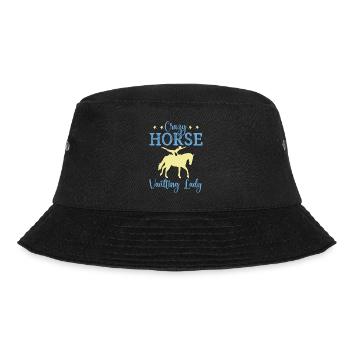 Crazy Horse Vaulting Lady Horse Riding - Bucket Hat - Schwarz - Vorne - Lela (165cm)