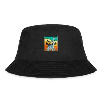 Brachiosaurus Witch Pumpkin Halloween Dinosaur - Bucket Hat - black - Front - Lela (165cm)