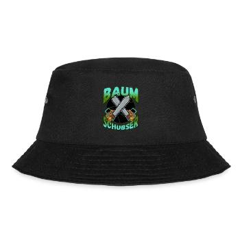 Baumschubser Forstwirt Geschenk Holzfäller - Bucket Hat - Schwarz - Vorne - Lela (165cm)