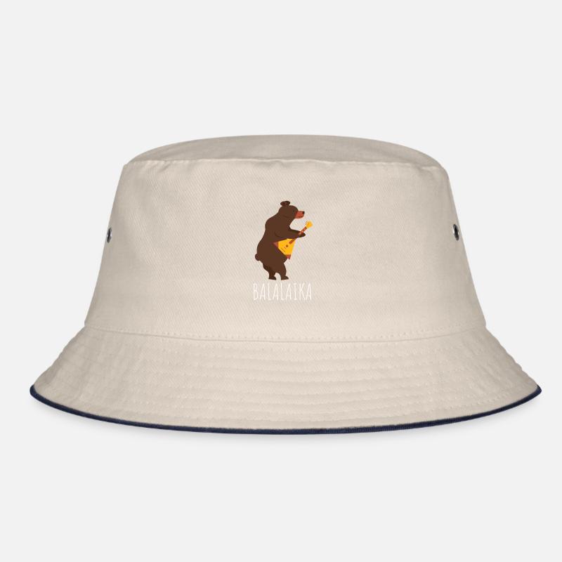 Balalaika Guitar Ukulele Baglama Russian Folk Bucket Hat