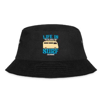 Life Is Better When You Surf USA California Surfe - Bucket Hat - black - Front - Lela (165cm)