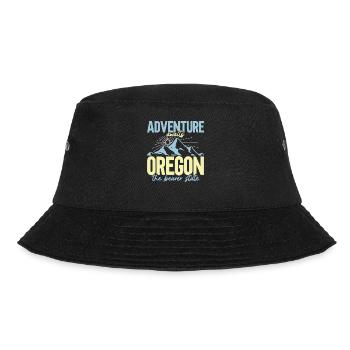 Abenteuer erwartet Oregon Der Biberstaat Oregonian - Bucket Hat - Schwarz - Vorne - Lela (165cm)