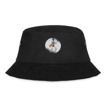 Skelett Gitarre spielend Rockmond Halloween Musik - Bucket Hat - Schwarz - Vorne - Lela (165cm)