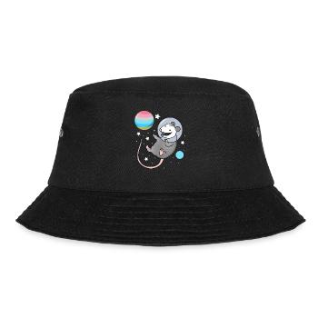 Opossum Astronaut Genderflux Pride - Bucket Hat - black - Front - Lela (165cm)