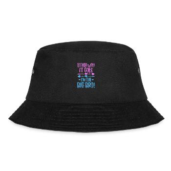 Big Brother Sibling Sister Gift - Bucket Hat - black - Front - Lela (165cm)