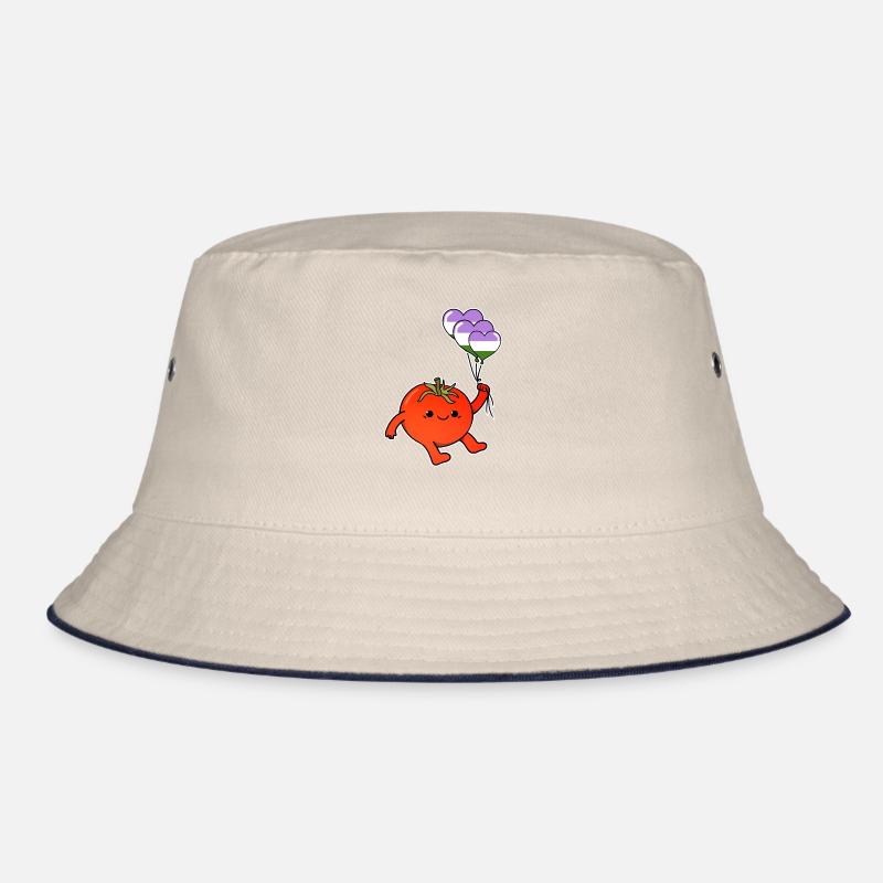 Tomato Balloon Genderqueer Pride Bucket Hat