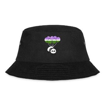 Panda Balloon Genderqueer Pride - Bucket Hat - black - Front - Lela (165cm)