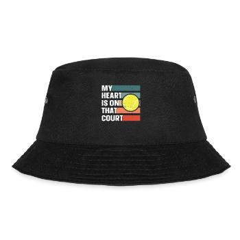 Tennis Dad Mom Mutter Vater Tennisspieler - Bucket Hat - Schwarz - Vorne - Lela (165cm)