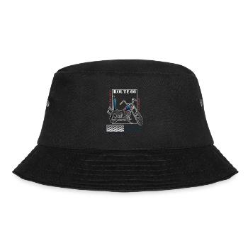 Motorrad Route - Bucket Hat - Schwarz - Vorne - Lela (165cm)