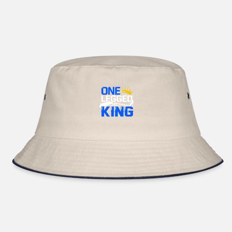 One Legged King Einbeinig Sprüche Bein Amputation Bucket Hat