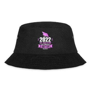 Abitur Gymnasium Damen und Herren Abi 2022 - Bucket Hat - Schwarz - Vorne - Lela (165cm)