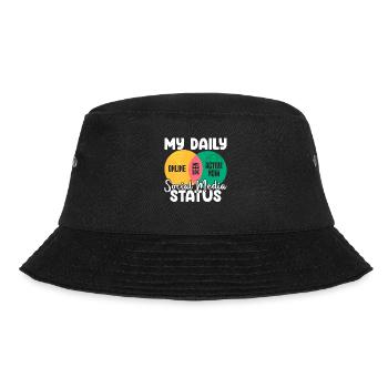 My Daily Social Media Status Venn Diagram Shirt - Bucket Hat - black - Front - Lela (165cm)