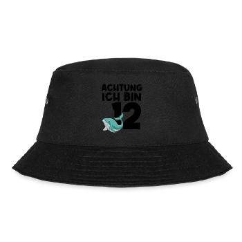 12. Geburtstag Wal 12 Jahre alt Geschenk - Bucket Hat - Schwarz - Vorne - Lela (165cm)