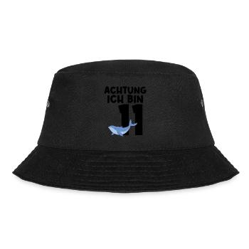 11. Geburtstag Wal 11 Jahre alt Geschenk - Bucket Hat - Schwarz - Vorne - Lela (165cm)