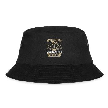 Eisenbahner Zwei Titel Papa Schaffner - Bucket Hat - Schwarz - Vorne - Lela (165cm)