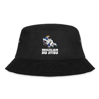 Jiu Jitsu Hai und Tiger Brasilianisches Jiu Jitsu - Bucket Hat - Schwarz - Vorne - Lela (165cm)