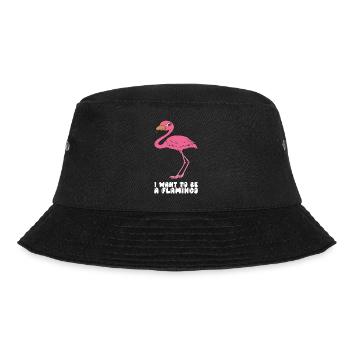 Funny flamingo graphics - Bucket Hat - black - Front - Lela (165cm)