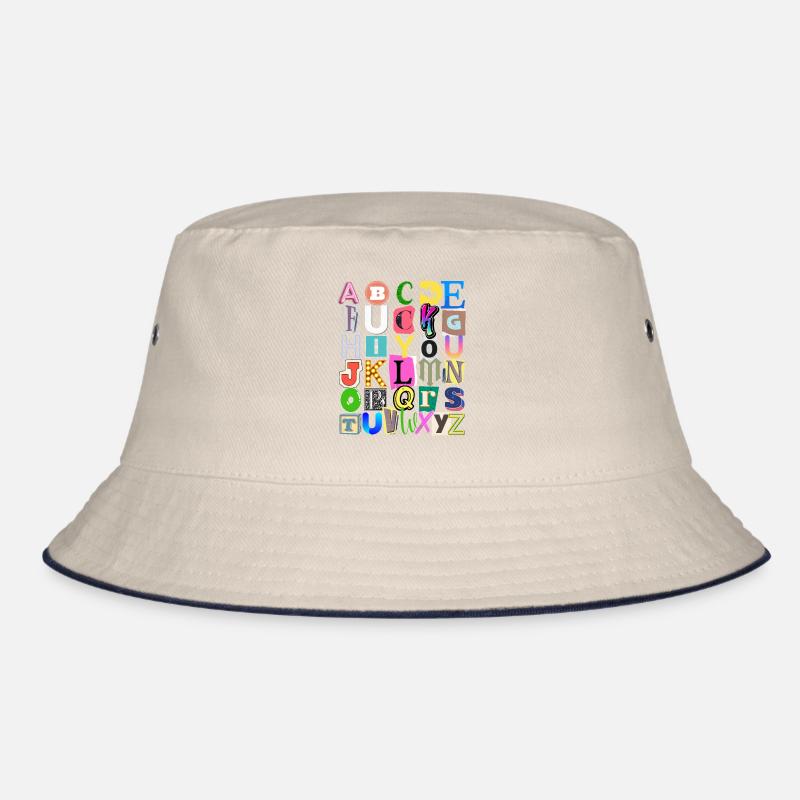 Alphabet and hidden message Bucket Hat