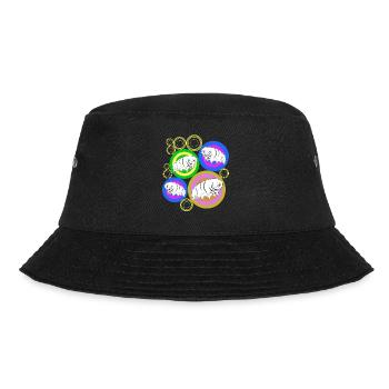 Tardigrade Retro Water Bear Tardigrades - Bucket Hat - black - Front - Lela (165cm)