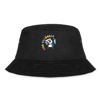 Kita Abgänger Schultüte Panda Kindergarten - Bucket Hat - Schwarz - Vorne - Lela (165cm)