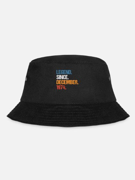 Legend Since Dezember 1974 Geburtstag - Bucket Hat - Schwarz
