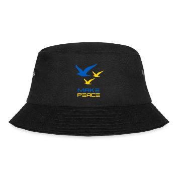 Make Peace Ukraine. Peace Birds - Bucket Hat - black - Front - Lela (165cm)