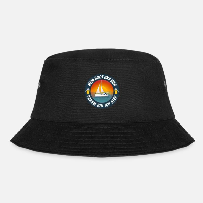 Boot und Bier Segelboot - Bucket Hat - Schwarz