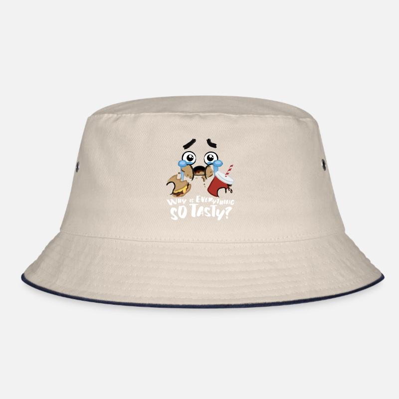 Face & Slogan Design why is everything so tasty Bucket Hat