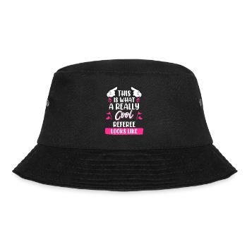 So sieht eine richtig coole Schiedsrichterin aus - Bucket Hat - Schwarz - Vorne - Lela (165cm)