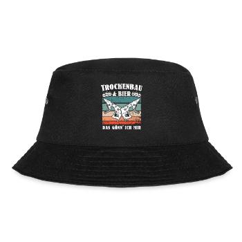 Trockenbauer Trockenbaumonteur Trockenbau - Bucket Hat - Schwarz - Vorne - Lela (165cm)