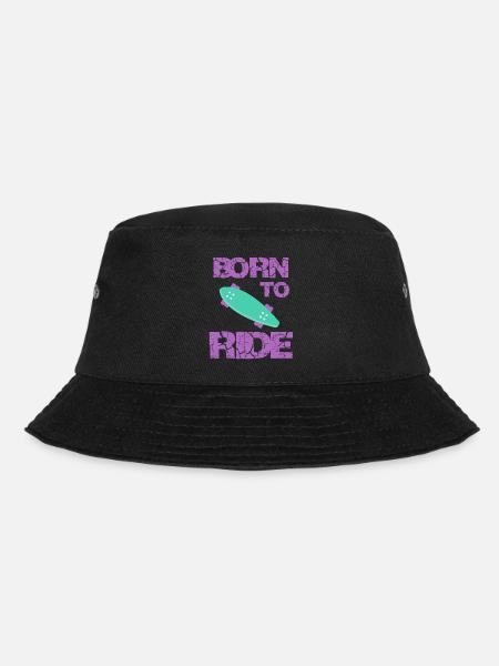 born to ride born to ride skateboard skateboard - Bucket Hat - black