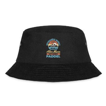 Unterschätze Niemals einen alten Mann mit einem - Bucket Hat - Schwarz - Vorne - Lela (165cm)