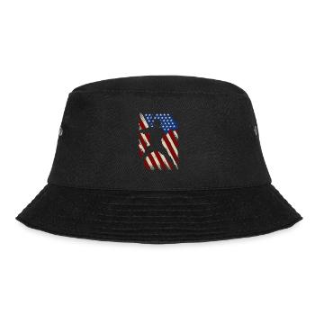 Baseball USA - Bucket Hat - Schwarz - Vorne - Lela (165cm)