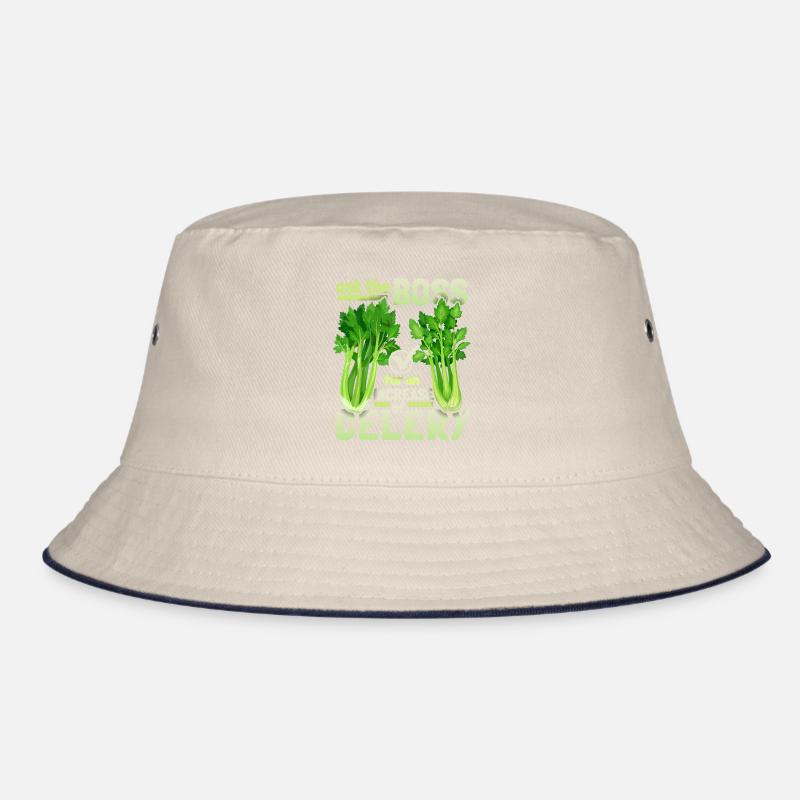 Celery, funny saying, pun, celery-raise Bucket Hat