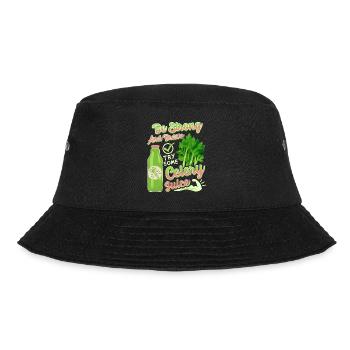 Sellerie, lustiger Spruch, Try-Celery-Juice - Bucket Hat - Schwarz - Vorne - Lela (165cm)