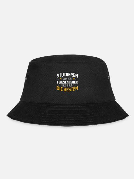 Fliesenleger - Bucket Hat - Schwarz