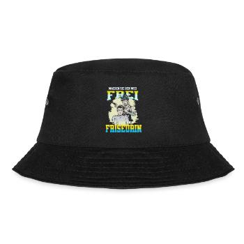 Friseurin im Stress - Bucket Hat - Schwarz - Vorne - Lela (165cm)