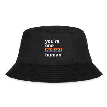 You're One Radiant Human Bisexual Transgender Rain - Bucket Hat - Schwarz - Vorne - Lela (165cm)