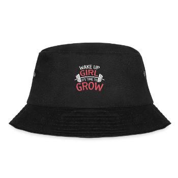 Women Girl it's time to grow gym - Bucket Hat - black - Front - Lela (165cm)
