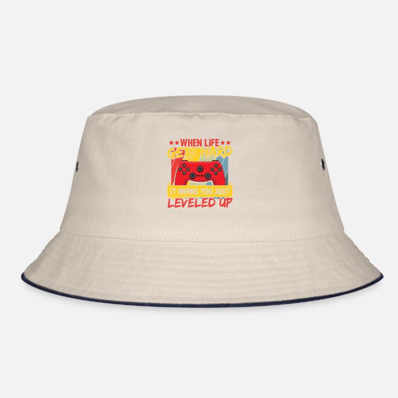 When Life Get Hard It Means You Just Leveled Up Bucket Hat